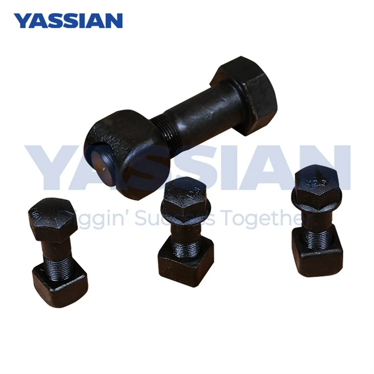 High Strength Steel Track Shoe Bolts And Nuts For Excavators